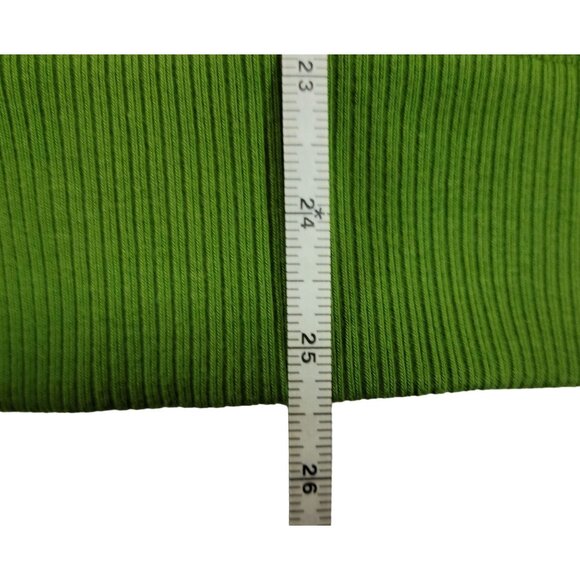 Old Navy Large Fleece Lined Zippered Vest Pockets Green Elastic Bottom Hem COMFY - Picture 7 of 11